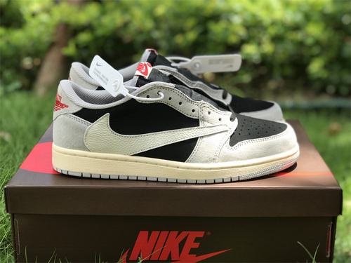 Pure original Air Jordan 1 Low Black and White Gray Disglement Low Gang_ DM7866-010 Size_ 36-47.5-caae0e96